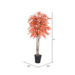 72” Faux Maple Plant in Basket - Chic Decora