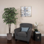 72” Faux Plant in Wicker/Rattan Basket - Chic Decora