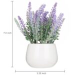 7” Faux Flowering Plant in Ceramic Pot - Chic Decora