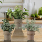 7” Faux Herbs Plant in Pot - Chic Decora