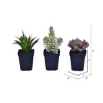 7” Faux Succulent Plant in Pot - Chic Decora