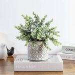 10.75” Faux Eucalyptus Plant in Planter - Chic Decora