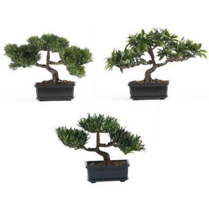 8.5” Faux Bonsai Plant in Planter - Chic Decora