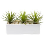 7” Faux Agave Plant in Ceramic Planter - Chic Decora