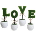 8” Faux Evergreen Topiary in Ceramic Pot - Chic Decora