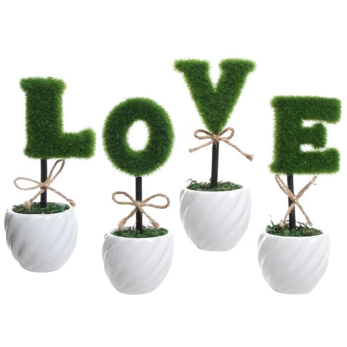 8” Faux Evergreen Topiary in Ceramic Pot - Chic Decora