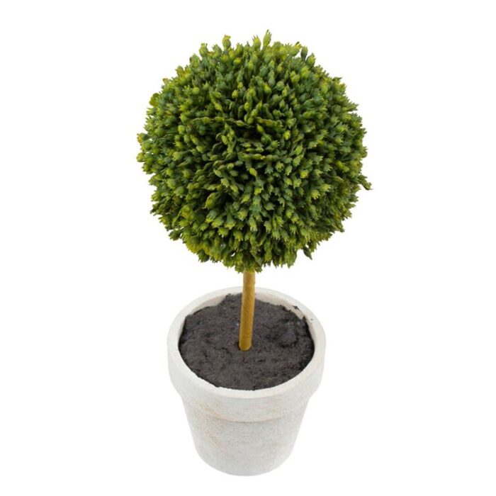 9.5” Faux Boxwood Topiary in Pot - Chic Decora