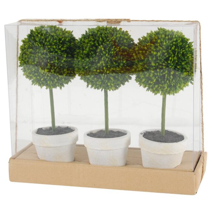 9.5” Faux Boxwood Topiary in Pot - Chic Decora