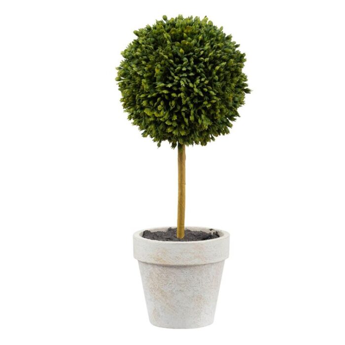 9.5” Faux Boxwood Topiary in Pot - Chic Decora