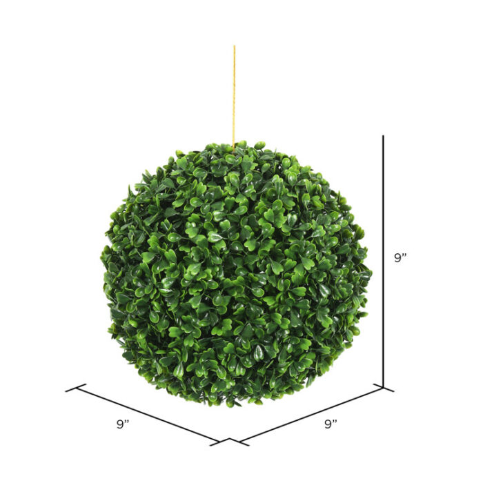 9” Faux Boxwood Topiary - Chic Decora