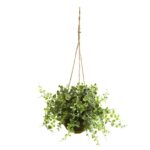 9” Faux Eucalyptus Plant in Basket - Chic Decora