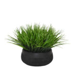 9” Faux Foliage Grass in Ceramic Decorative Vase - Chic Decora