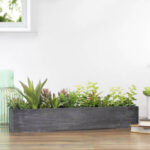 Sandusky 18″ Lavender Grass in Wood Planter - Chic Decora