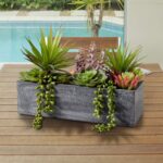 9” Succulent Plant in Stone Planter - Chic Decora