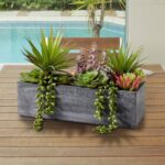 9” Faux Succulent Plant in Ceramic Pot - Chic Decora