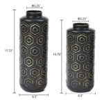 Adalheid Black/Gold Metal Table Vase - Chic Decora