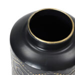 Adalheid Black/Gold Metal Table Vase - Chic Decora