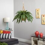 29” Faux Fern Plant in Wicker Basket - Chic Decora