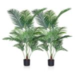 Adcock 2 – Piece Artificial Palm Tree in Pot Set, Faux Plant, Fake Tree for Home Decor - Chic Decora