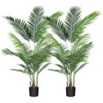 Adcock 2 – Piece Artificial Palm Tree in Pot Set, Faux Plant, Fake Tree for Home Decor - Chic Decora