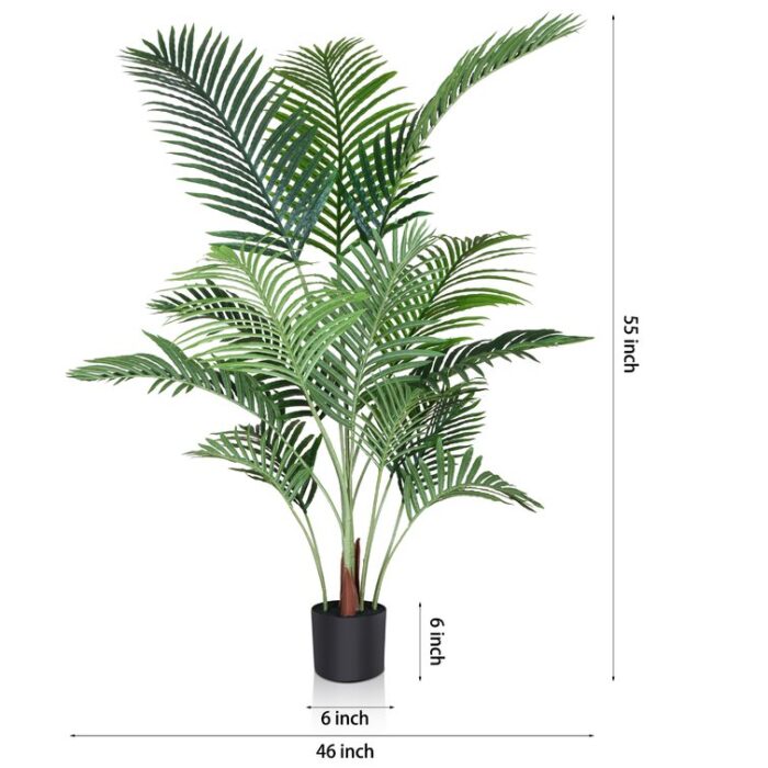 Adcock 2 – Piece Artificial Palm Tree in Pot Set, Faux Plant, Fake Tree for Home Decor - Chic Decora