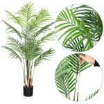 Adcock 2 Artificial Palm in Pot Set, Faux Green Palm Plant, Fake Palm Tree for Home Decor - Chic Decora