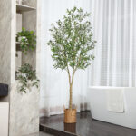 Adcock Artificial Olive Tree In Pot Faux Olive Plant, Fake Olive Tree for Home Décor - Chic Decora