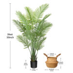 Adcock Artificial Palm Tree In Basket, Faux Palm Plant, Fake for Home Decor - Chic Decora