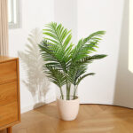 Adcock Artificial Palm Tree in Pot Faux Green Areca Palm Plant, Fake Tree for Home Decor - Chic Decora