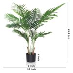 Adcock Artificial Palm Tree in Pot Faux Green Areca Palm Plant, Fake Tree for Home Decor - Chic Decora