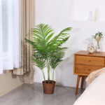 Adcock Artificial Palm Tree in Pot Faux Green Areca Palm Plant, Fake Tree for Home Decor - Chic Decora