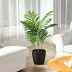 Adcock Artificial Palm Tree in Pot Faux Green Areca Palm Plant, Fake Tree for Home Decor - Chic Decora