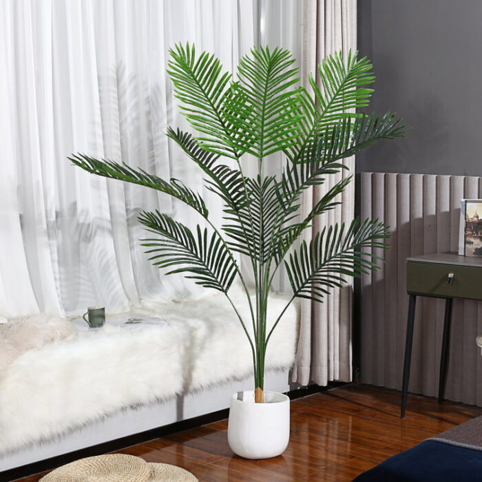 Adcock Artificial Palm in Pot, Faux Green Palm Plant, Fake Tree for Home Decor - Chic Decora