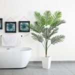 Adcock Artificial Palm in Pot, Faux Green Palm Plant, Fake Tree for Home Decor - Chic Decora