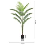 Adcock Artificial Palm in Pot, Faux Green Palm Plant, Fake Tree for Home Decor - Chic Decora