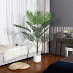 Adcock Artificial Palm in Pot, Faux Green Palm Plant, Fake Tree for Home Decor - Chic Decora