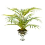 Akeyah Faux Palm Plant in Glass Vase - Chic Decora