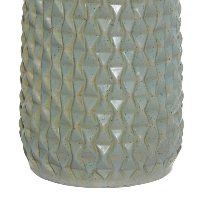 Albro Green/White Indoor / Outdoor Ceramic Table Vase - Chic Decora