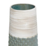 Albro Green/White Indoor / Outdoor Ceramic Table Vase - Chic Decora