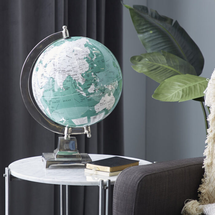 Aluminum Tabletop Globe - Chic Decora