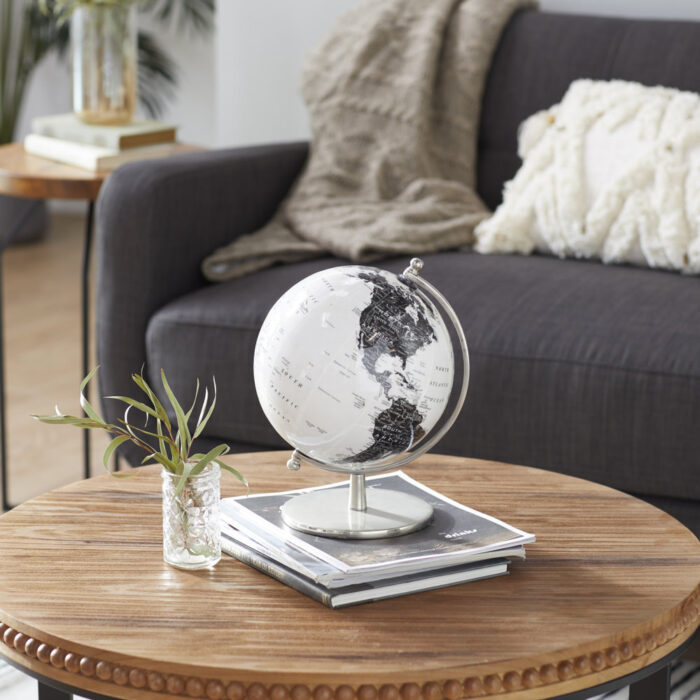 Aluminum Tabletop Globe - Chic Decora