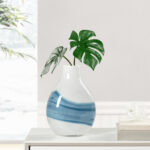 Andrea Swirl Glass Bulb Table Vase - Chic Decora