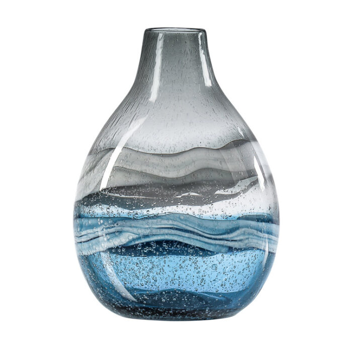 Andrea Swirl Glass Bulb Table Vase - Chic Decora