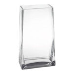 Annek Crystal Glass Clear Rectangle Table Vase - Chic Decora