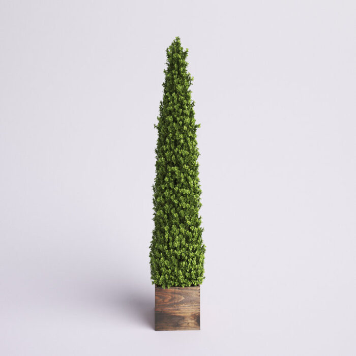 Armatha Faux Topiary in Manufactured Wood Planter - Chic Decora