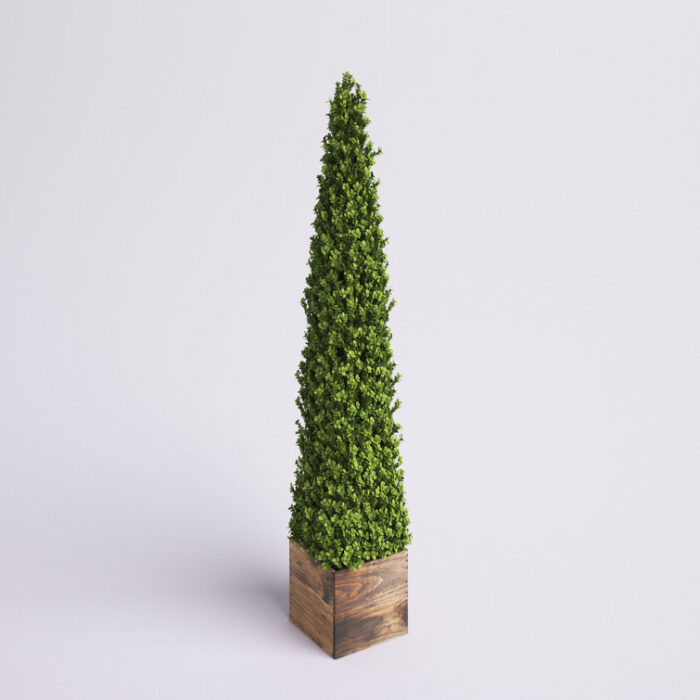 Armatha Faux Topiary in Manufactured Wood Planter - Chic Decora