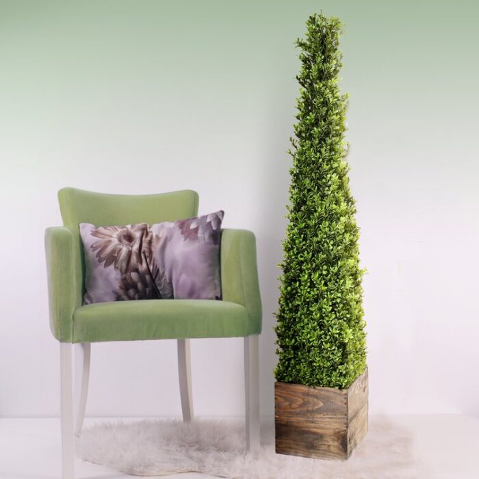 Armatha Faux Topiary in Manufactured Wood Planter - Chic Decora