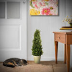 34” Faux Topiary in Ceramic Planter - Chic Decora