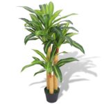 Artificial Dracaena Plant with Pot 39.4″ Green - Chic Decora