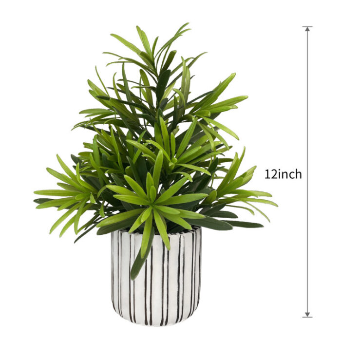 Artificial Fern Decorative Plants in Pot (3 Pieces) - Chic Decora